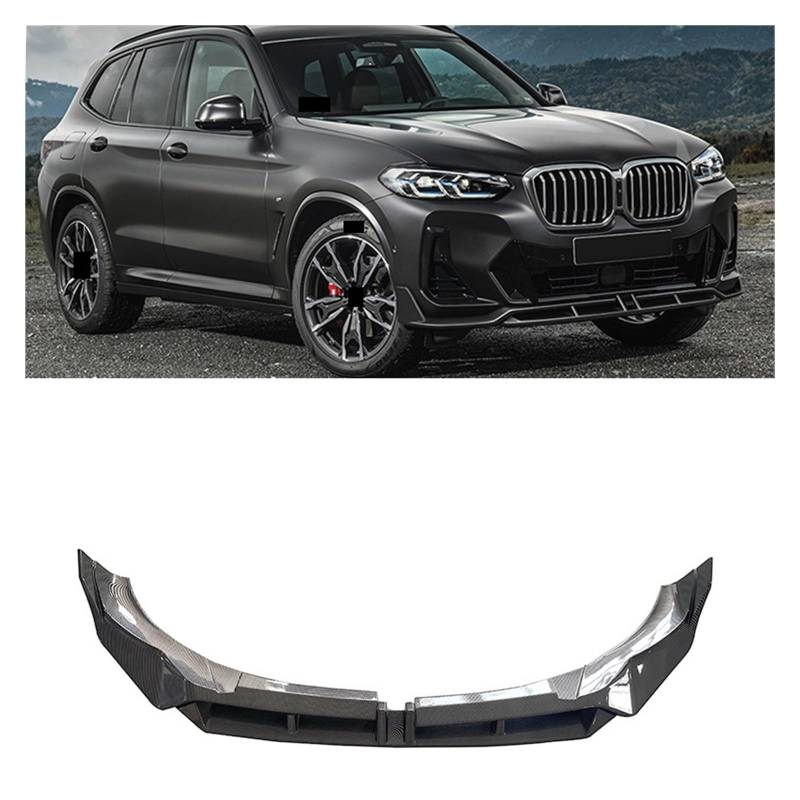 G08 LCI Gloss Black Carbon Printing Front Bumper Lip Spoiler Kompatibel for BMW 2021-2023 Facelift X3 G01 iX3 X4 G02 sDrive 20i 20d 30e(Warrior Carbon Print) von MOMOBP