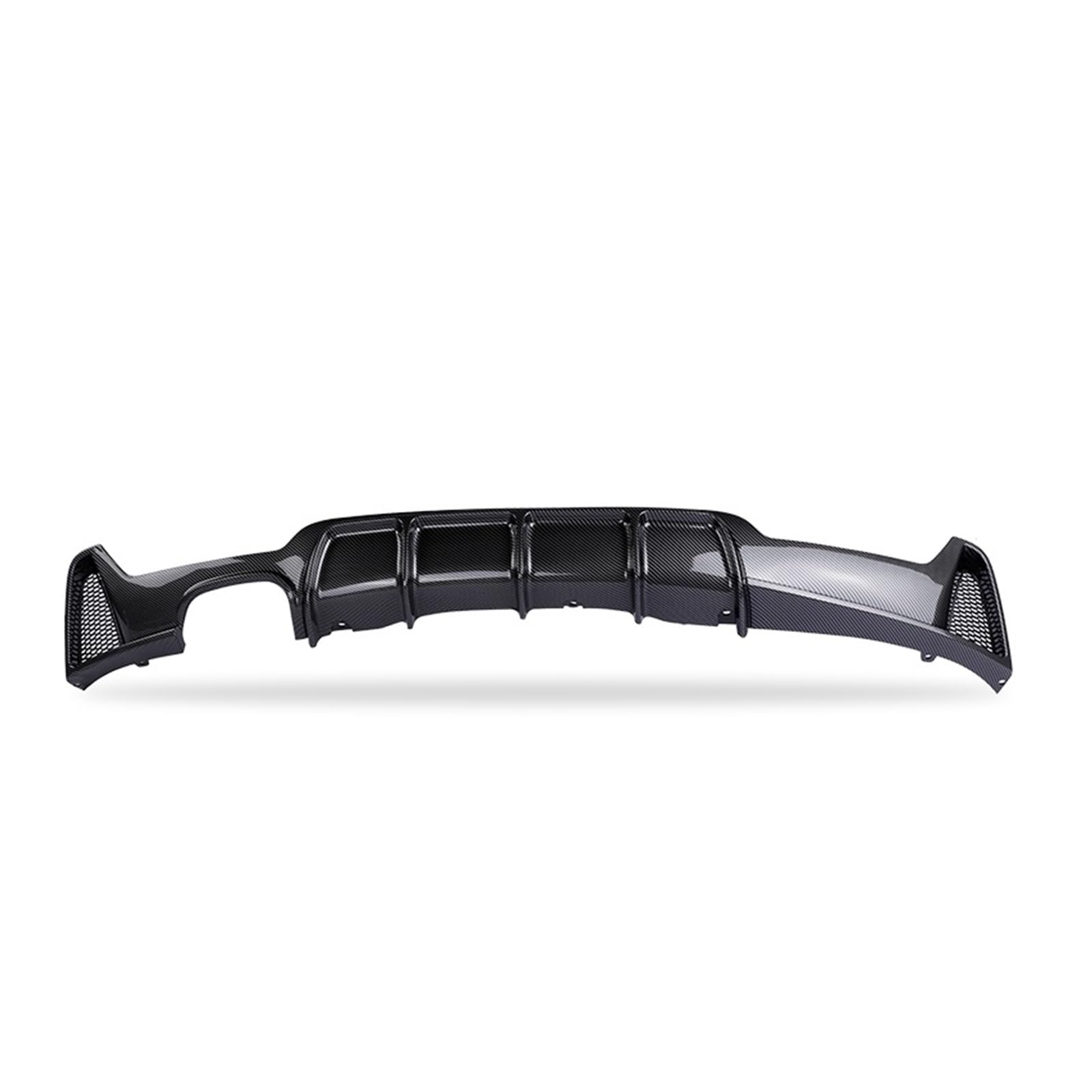 Glänzend schwarzer Heckdiffusor-Spoiler-Körpersatz, kompatibel for BMW 4er F32 F33 F36 M Sport Tech 2014–2020, Carbonfaser-Look(Carbon Single 2 Out) von MOMOBP