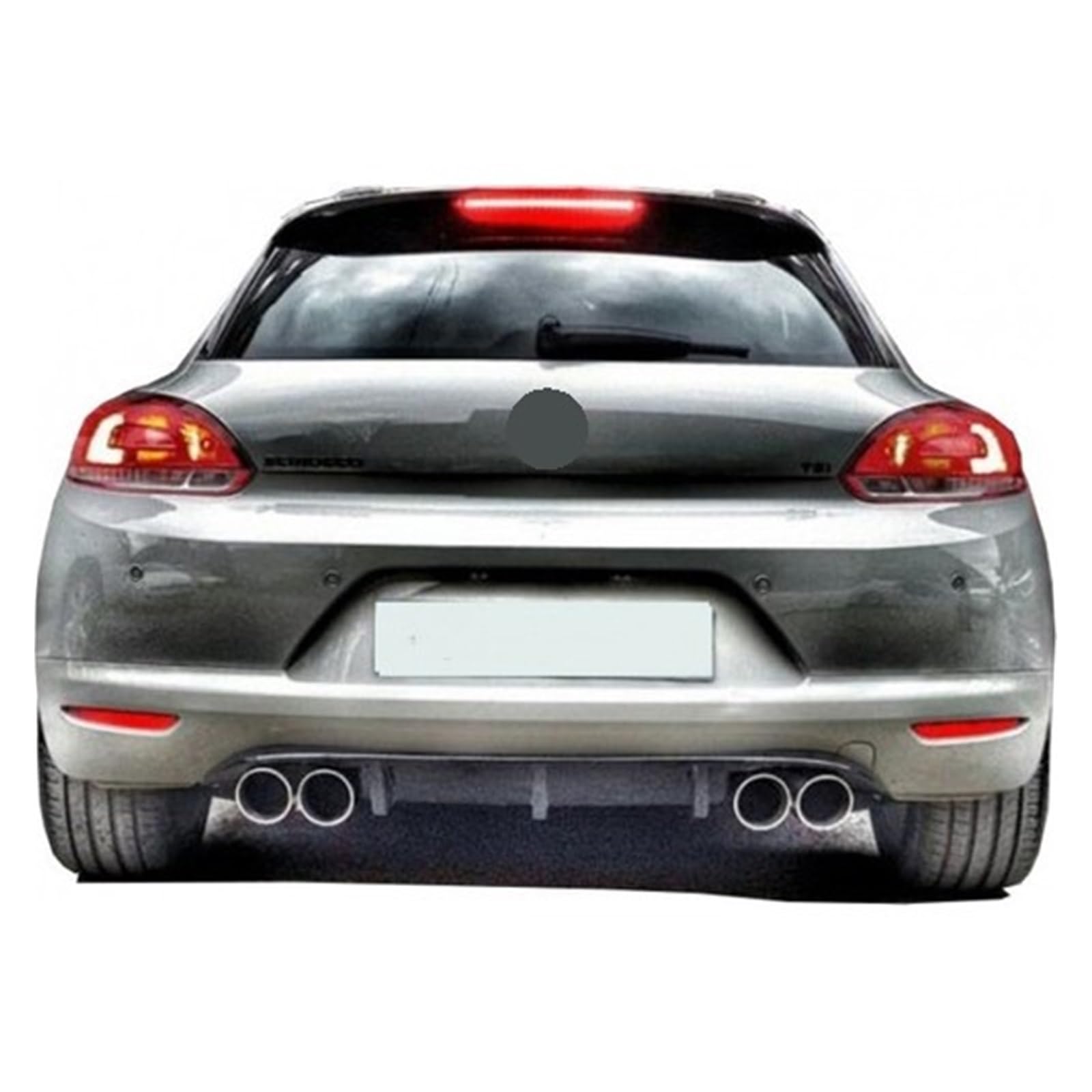 Kompatibel for VW Scirocco 2009–2014, Diffusor rechts und Links, Auslass, Kunststoff – Styling, Auto-Zubehör, Spoiler, Spiegel, Body-Kit, Flügel(Piano Black) von MOMOBP