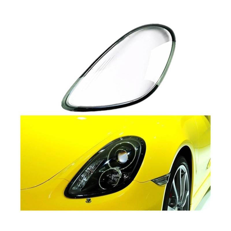 MOMOBP 1 Paar Auto-Ersatz-Frontscheinwerferlinse kompatibel for Porsche Cayman 981 2013–2016. Auto. Transparentes Lampenschirmgehäuse aus Glas(1Pcs Left) von MOMOBP