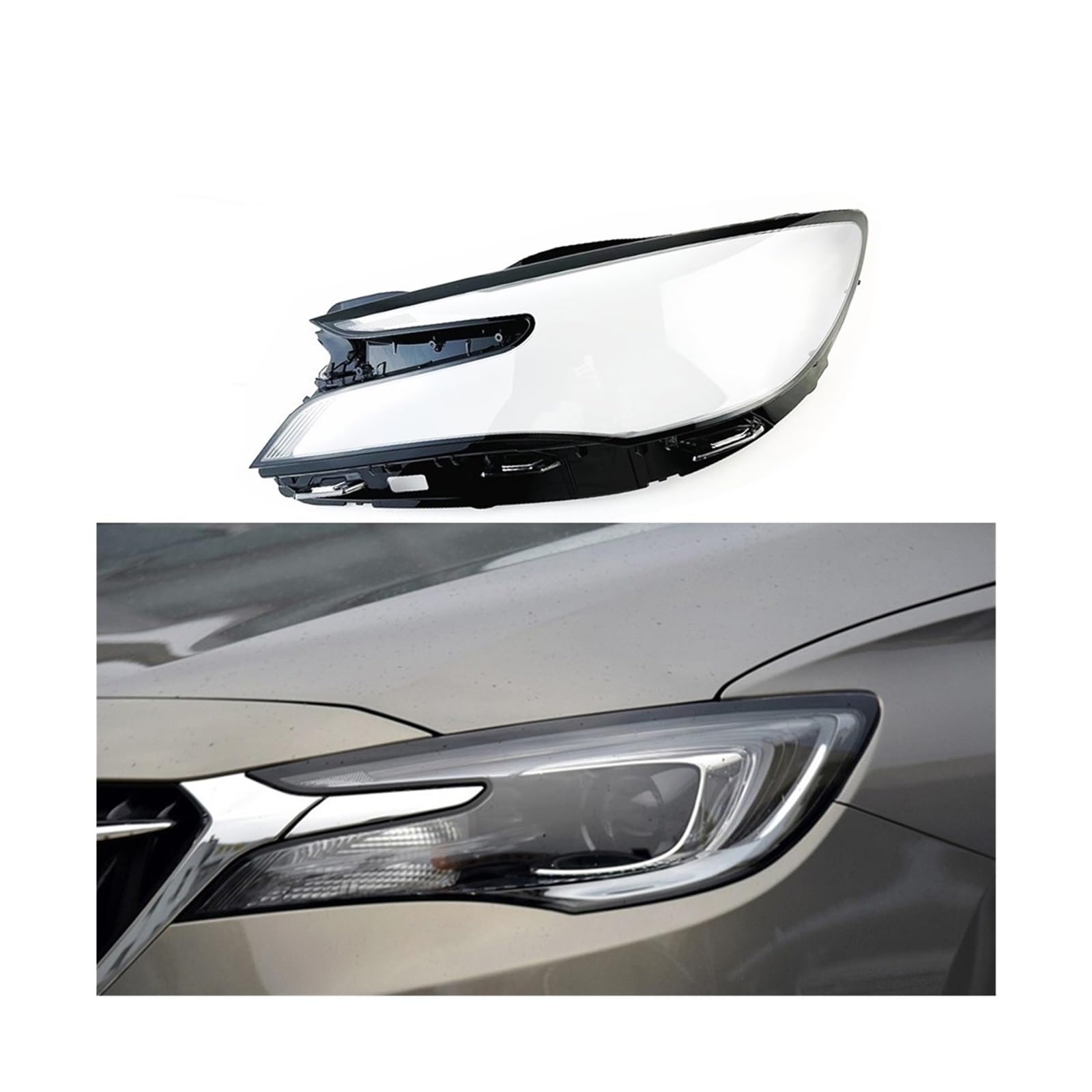 MOMOBP Auto-Ersatz-Frontscheinwerferlinse, kompatibel mit Buick GL6 2018 2019 2021. Transparentes Lampenschirmgehäuse aus Glas(Left) von MOMOBP