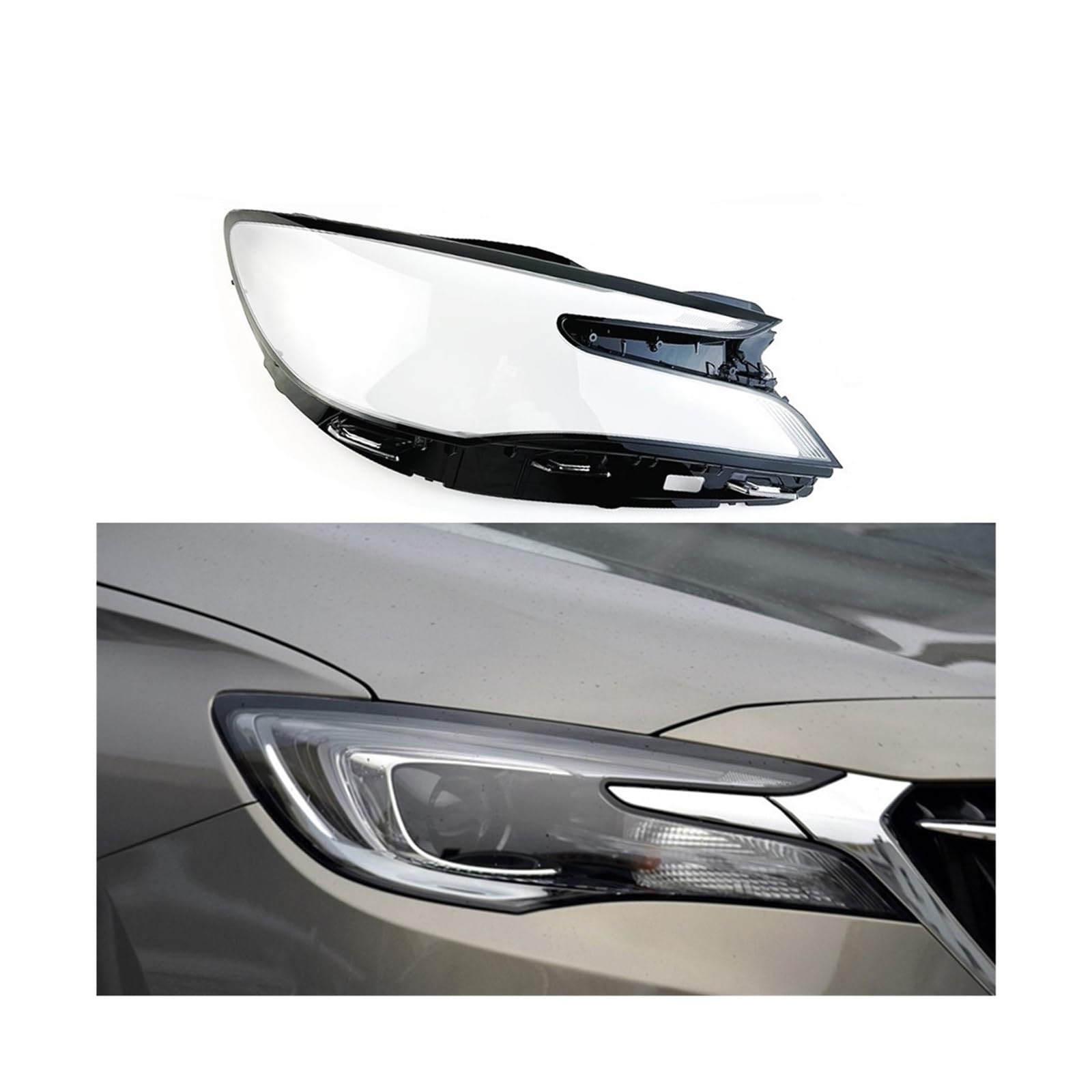 MOMOBP Auto-Ersatz-Frontscheinwerferlinse, kompatibel mit Buick GL6 2018 2019 2021. Transparentes Lampenschirmgehäuse aus Glas(Right) von MOMOBP