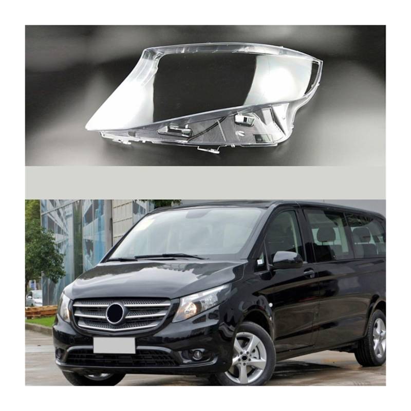 MOMOBP Auto-Ersatz-Frontscheinwerferlinse, kompatibel mit Mercedes-Benz Vito V-KLASSE 2016–2020. Lampenschirmgehäuse aus transparentem Glas(Right) von MOMOBP