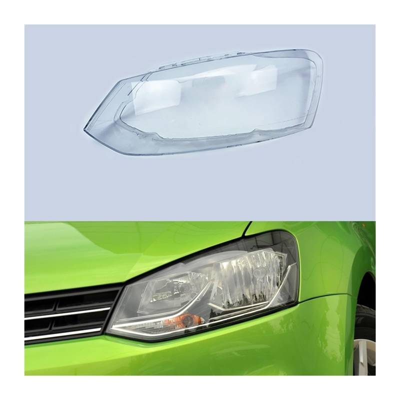 MOMOBP Auto-Ersatz-Frontscheinwerferlinse, kompatibel mit VW Polo 2014–2018. Lampenschirmgehäuse aus transparentem Glas(Left) von MOMOBP