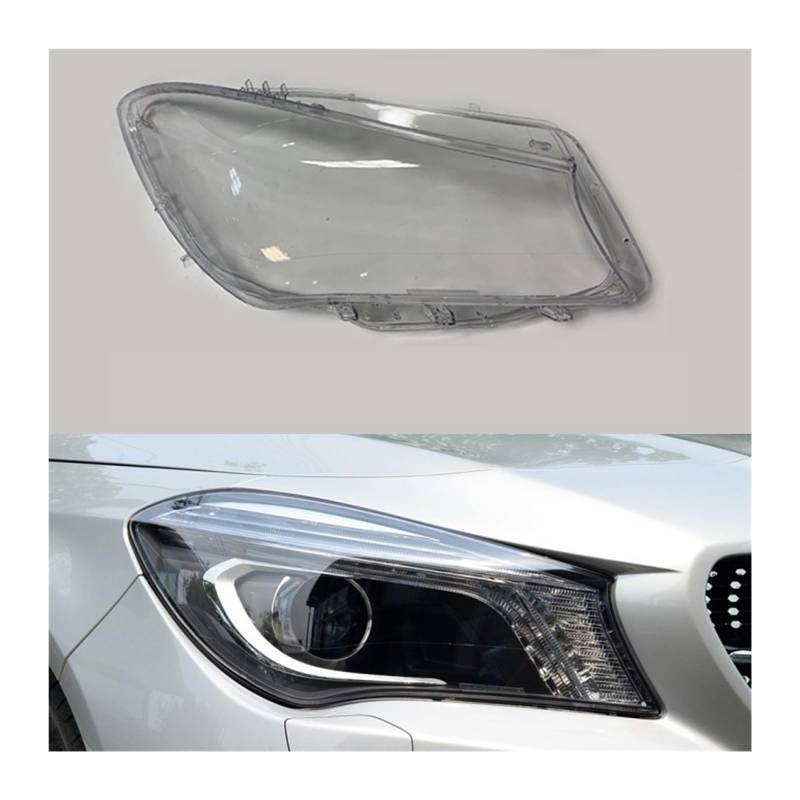 MOMOBP Auto-Ersatz-Frontscheinwerferlinse kompatibel for Benz W117 CLA 200 220 250 260 2013–2016. Transparentes Glas-Lampenschirmgehäuse(Right) von MOMOBP