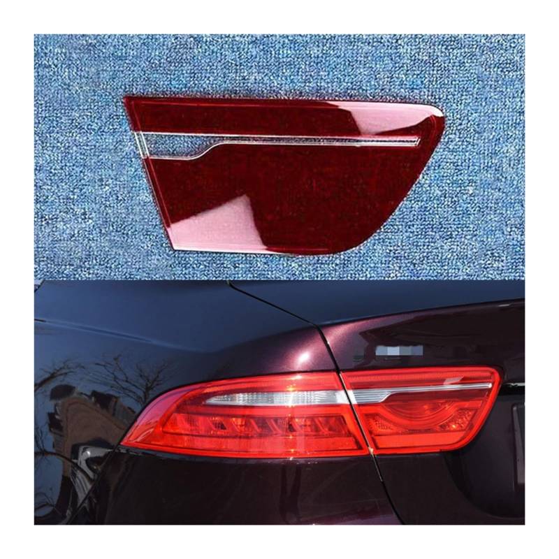 MOMOBP Auto-Ersatz-Rücklichtgläser, kompatibel mit Jaguar XE 2018 2019, rotes Rücklichtgehäuse, transparente Glaslinsen(Inside Left) von MOMOBP