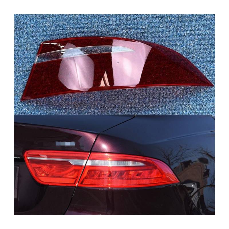 MOMOBP Auto-Ersatz-Rücklichtgläser, kompatibel mit Jaguar XE 2018 2019, rotes Rücklichtgehäuse, transparente Glaslinsen(Outside Right) von MOMOBP