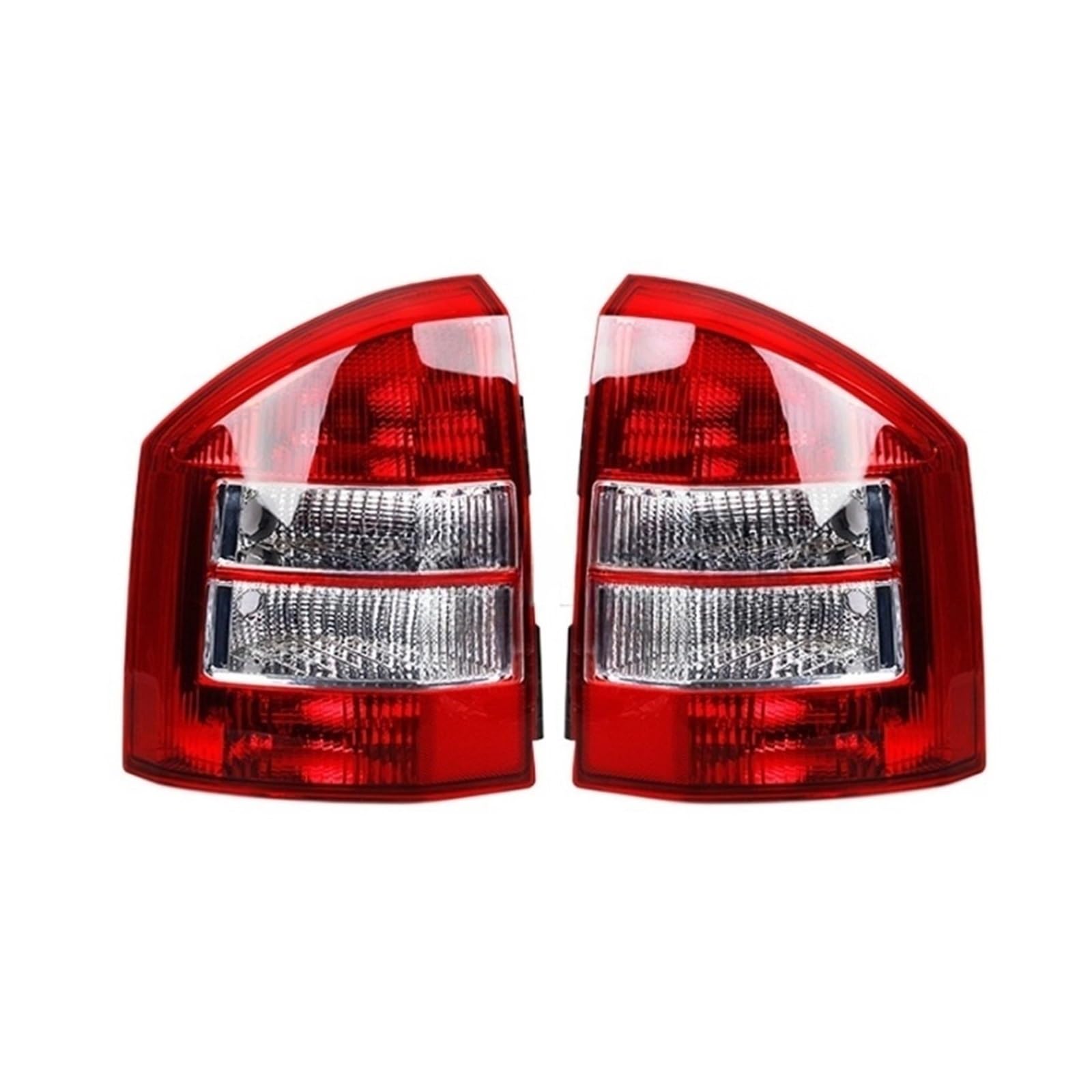 MOMOBP Auto-Ersatz-Rücklichtgläser, kompatibel mit Jeep Compass 2007–2010, rotes Rücklichtgehäuse, transparente Glaslinsen(1pair) von MOMOBP