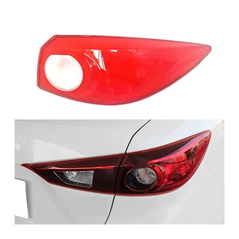 MOMOBP Auto-Ersatz-Rücklichtgläser, kompatibel mit Mazda 3 Axela Limousine 2014–2016, rotes Rücklichtgehäuse, transparente Glaslinsen(Right) von MOMOBP