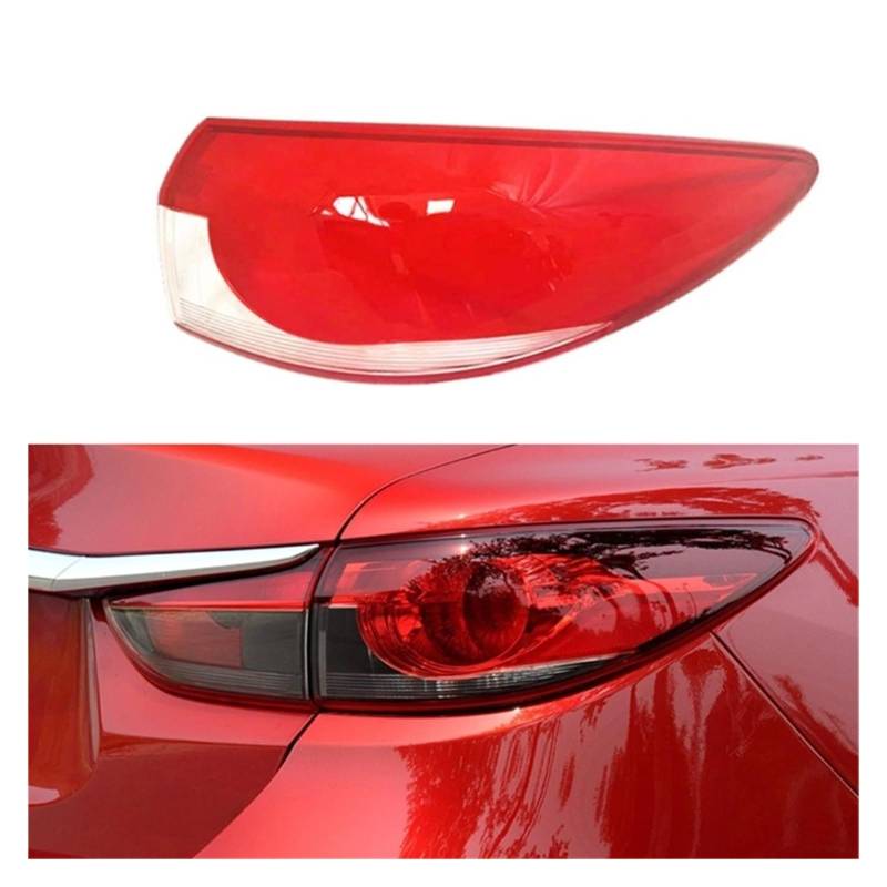 MOMOBP Auto-Ersatz-Rücklichtgläser, kompatibel mit Mazda 6 Atenza 2014–2016, rotes Rücklichtgehäuse, transparente Glaslinsen(Right) von MOMOBP