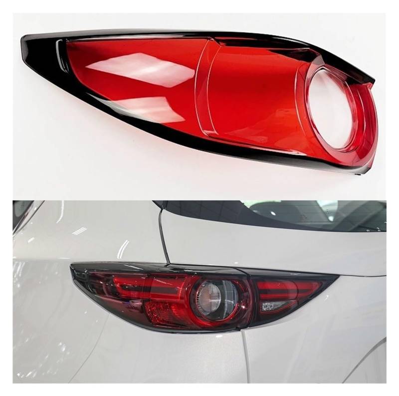 MOMOBP Auto-Ersatz-Rücklichtgläser, kompatibel mit Mazda CX-5 CX5 2017 2018 2019, rotes Rücklichtgehäuse, transparente Glaslinsen(Left) von MOMOBP