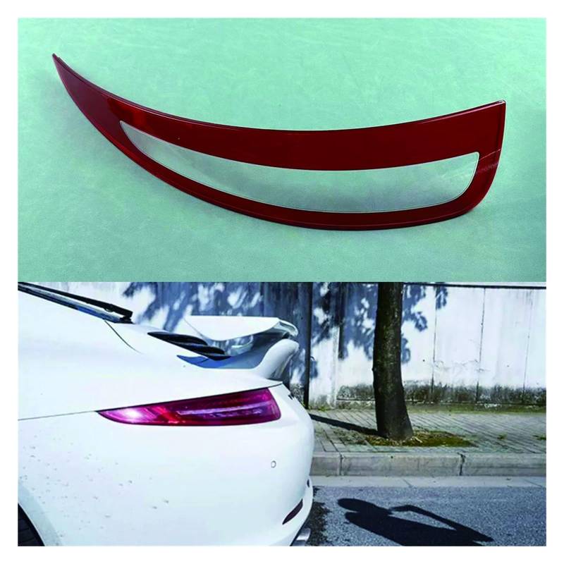 MOMOBP Auto-Ersatz-Rücklichtgläser, kompatibel mit Porsche 911 991, rotes Rücklichtgehäuse, transparente Glaslinsen(Left) von MOMOBP