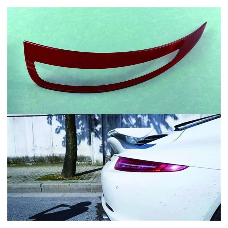 MOMOBP Auto-Ersatz-Rücklichtgläser, kompatibel mit Porsche 911 991, rotes Rücklichtgehäuse, transparente Glaslinsen(Right) von MOMOBP