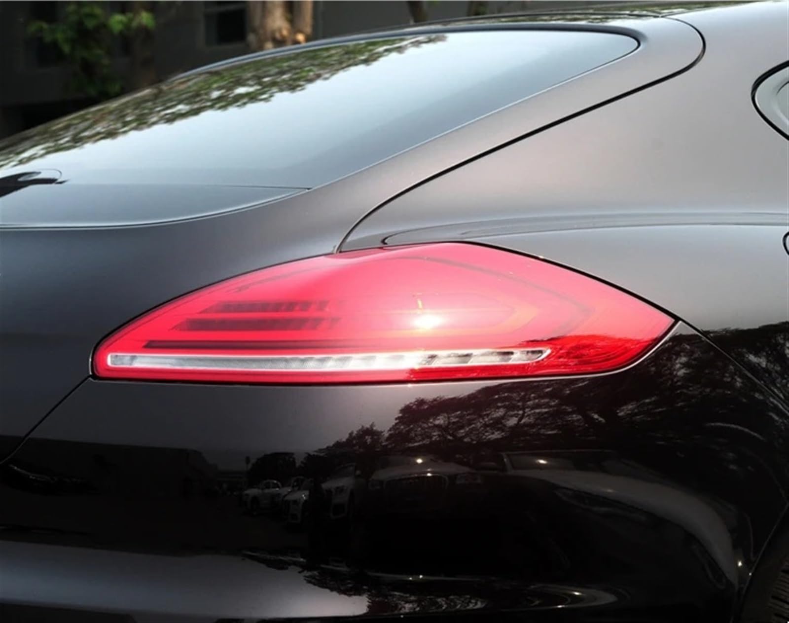 MOMOBP Auto-Ersatz-Rücklichtgläser, kompatibel mit Porsche Panamera 2015 2016 2017, rotes Rücklichtgehäuse, transparente Glaslinsen(A Pair) von MOMOBP