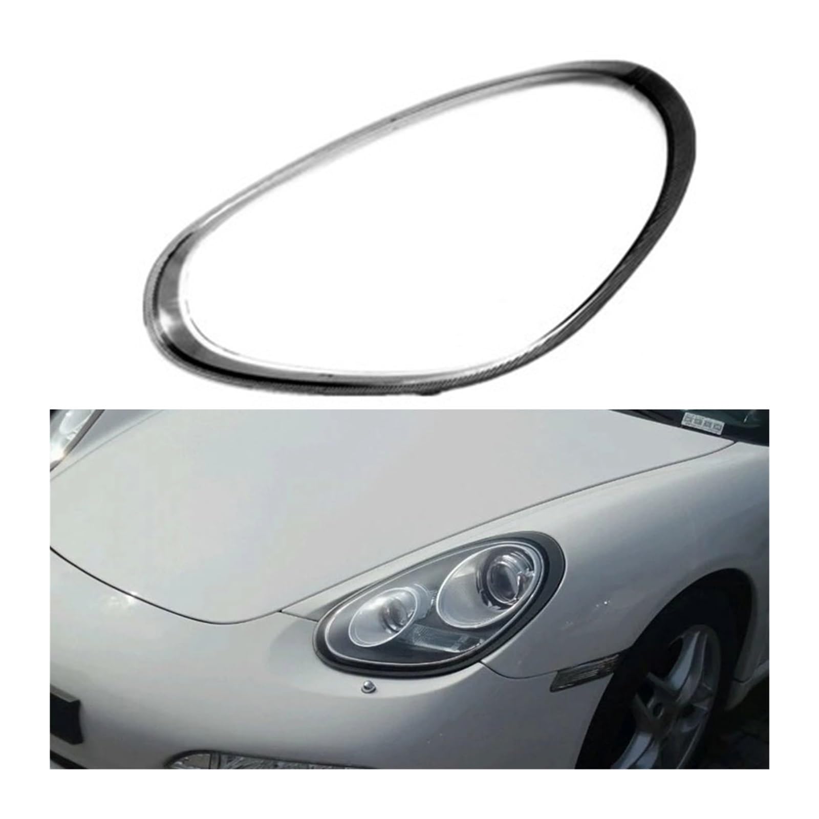 MOMOBP Auto-Frontscheinwerferkappen, kompatibel mit Cayman Boxster 987 2009–2012, Xenon-Glas-Scheinwerferabdeckung, Auto-Lampenschirm, Lampenlinsenschale(Left) von MOMOBP