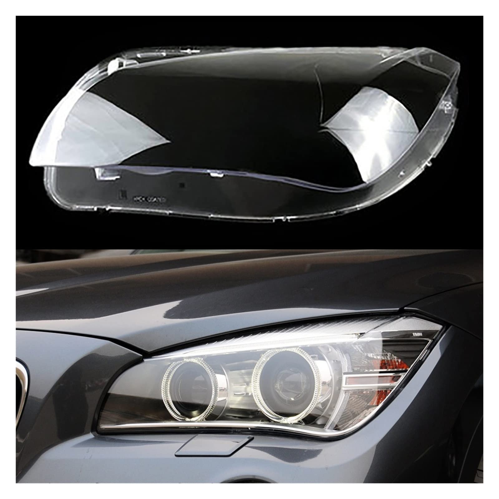 MOMOBP Auto-Frontschutzhülle, transparent, Autokappen, Scheinwerfergehäuse, Linse, Glasabdeckung, Lampenschirm, Lampe, kompatibel mit BMW X1 E84 2010–2015(Left-01) von MOMOBP