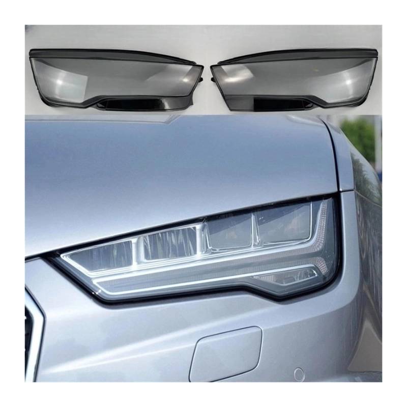 MOMOBP Auto-Lichtkappen, kompatibel mit Audi A7 C7 RS7 S7 2015–2018, Auto-Frontscheinwerfer-Abdeckung, transparenter Lampenschirm, Lampengehäuse, Glaslinsenschale(Left and Right) von MOMOBP