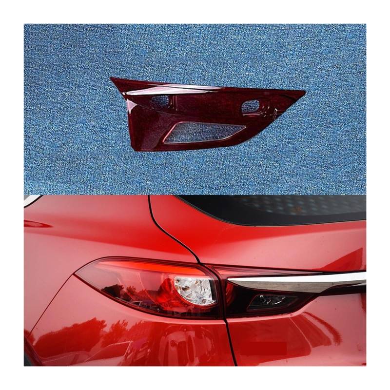 MOMOBP Auto-Rücklichtabdeckung, Ersatz der hinteren Rücklichtabdeckungen, kompatibel for Mazda CX-4 2014–2018, rotes Rücklichtgehäuse, Lampenschirm aus klarem Glas(Inside Left) von MOMOBP