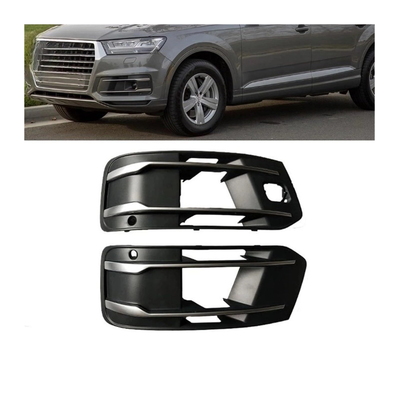 MOMOBP Auto-Scheinwerferabdeckung, Ersatz der vorderen Scheinwerferabdeckung, kompatibel for Audi Q7 2018–2019, transparentes Glasgehäuse for Lampenschirm 4M0807681 4M0807682(Only 1 Right) von MOMOBP