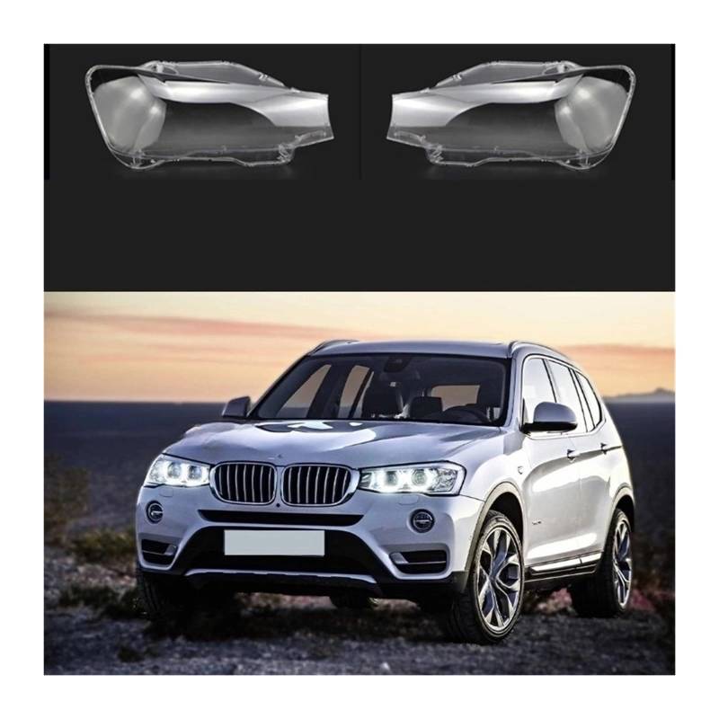 MOMOBP Auto-Scheinwerferabdeckung, Ersatz der vorderen Scheinwerferabdeckung, kompatibel for BMW X3 2014–2017, transparentes Glasgehäuse for Lampenschirm(Left) von MOMOBP