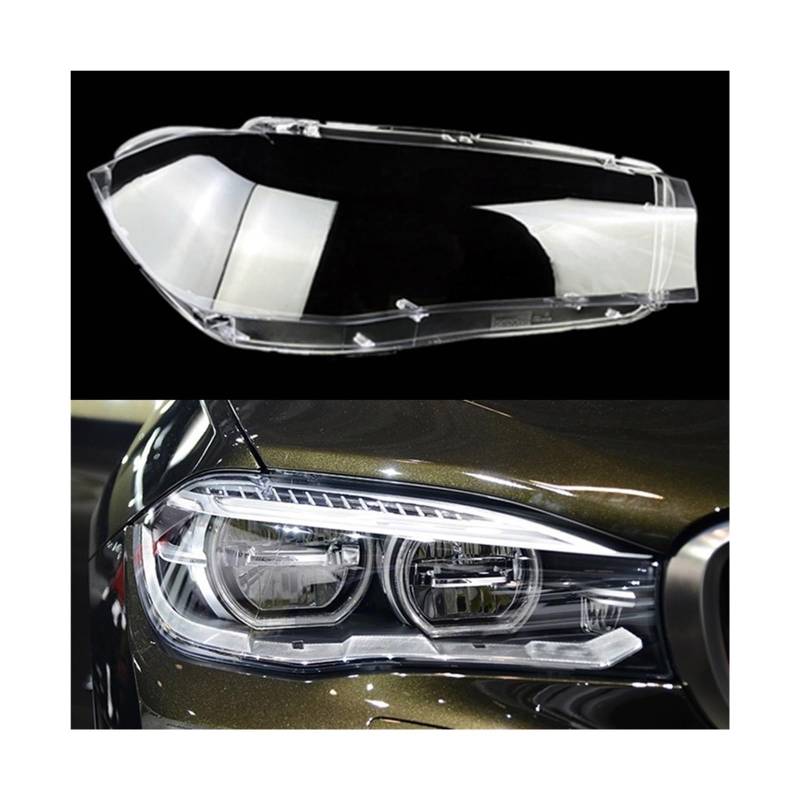 MOMOBP Auto-Scheinwerferabdeckung, Ersatz der vorderen Scheinwerferabdeckung, kompatibel for BMW X5 X6 F15 F16 2014–2018, transparentes Glasgehäuse for Lampenschirm(Right) von MOMOBP