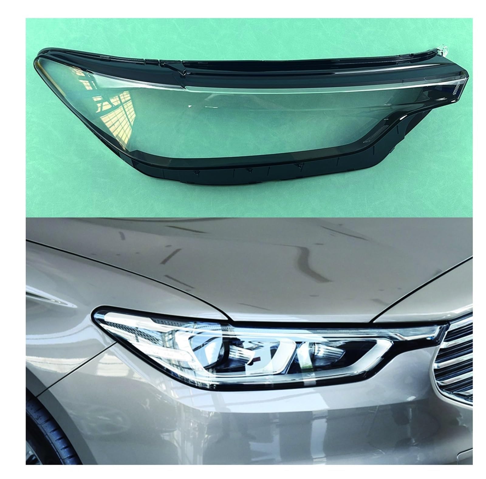 MOMOBP Auto-Scheinwerferabdeckung, Ersatz der vorderen Scheinwerferabdeckung, kompatibel for Ford Taurus 2019 2020, transparentes Glasgehäuse for Lampenschirm(Right) von MOMOBP