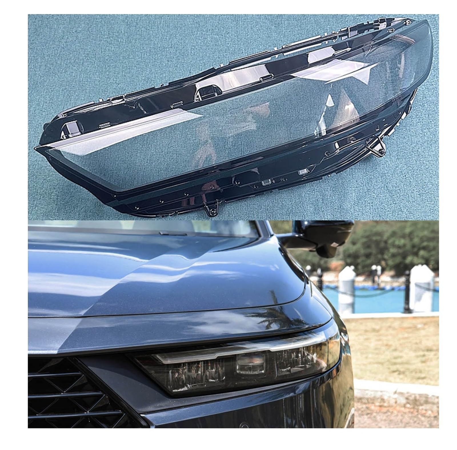 MOMOBP Auto-Scheinwerferabdeckung, Ersatz der vorderen Scheinwerferabdeckung, kompatibel for Honda Accord Inspire 2023, transparentes Glasgehäuse for Lampenschirm(Left) von MOMOBP