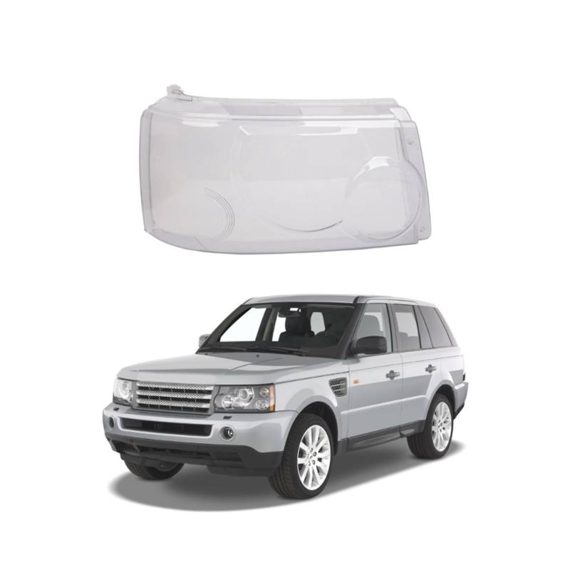 MOMOBP Auto-Scheinwerferabdeckung, Ersatz der vorderen Scheinwerferabdeckung, kompatibel for Land Rover Sport L322 2006–2009 L9BC, transparentes Glasgehäuse for Lampenschirm(Left) von MOMOBP