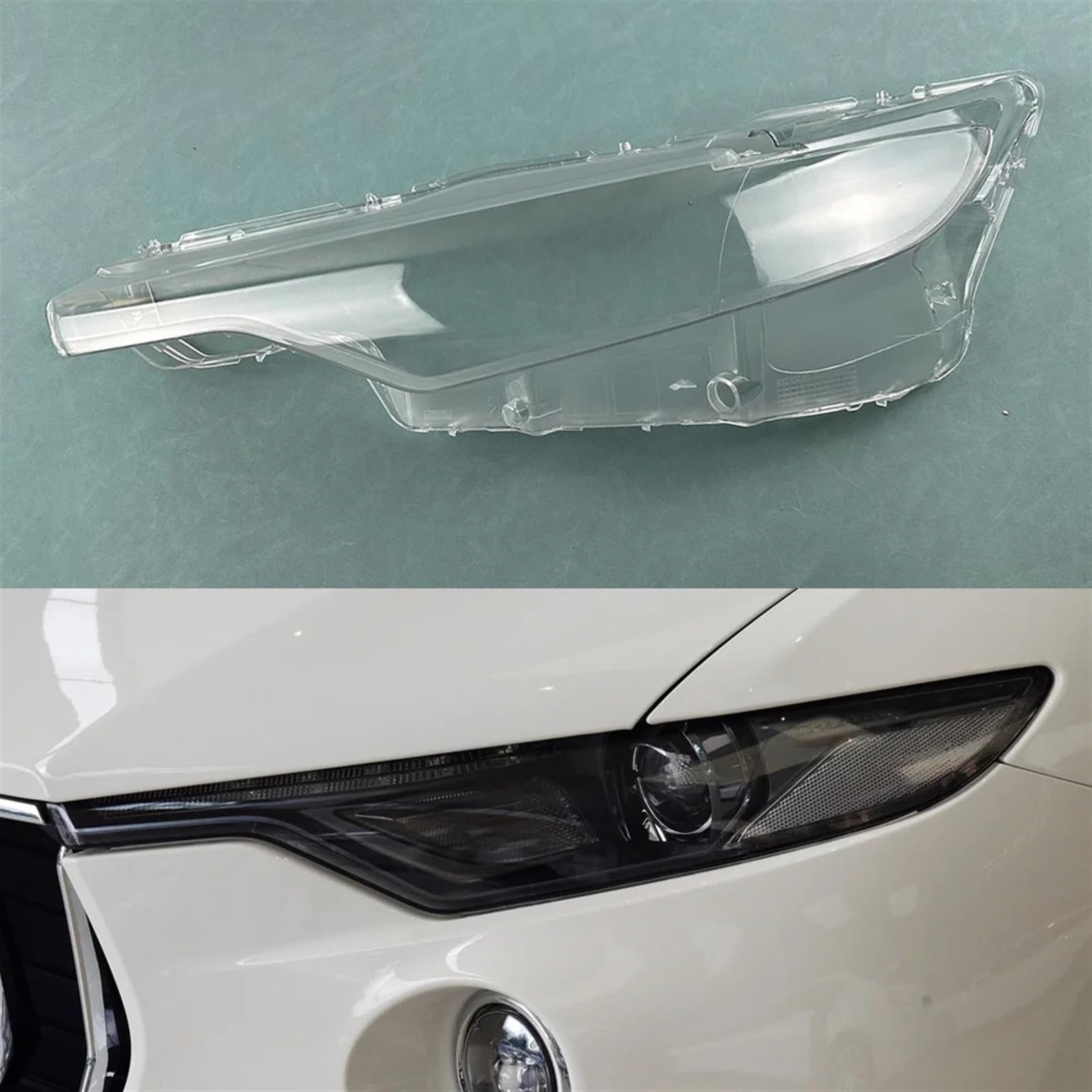 MOMOBP Auto-Scheinwerferabdeckung, Ersatz der vorderen Scheinwerferabdeckung, kompatibel for Maserati Levante 2016–2020, transparentes Glasgehäuse for Lampenschirm(Left side) von MOMOBP