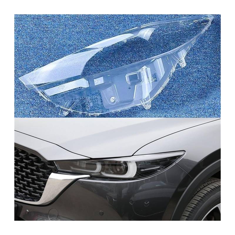 MOMOBP Auto-Scheinwerferabdeckung, Ersatz der vorderen Scheinwerferabdeckung, kompatibel for Mazda CX-5 2022 2023, transparentes Glasgehäuse for Lampenschirm(Left) von MOMOBP