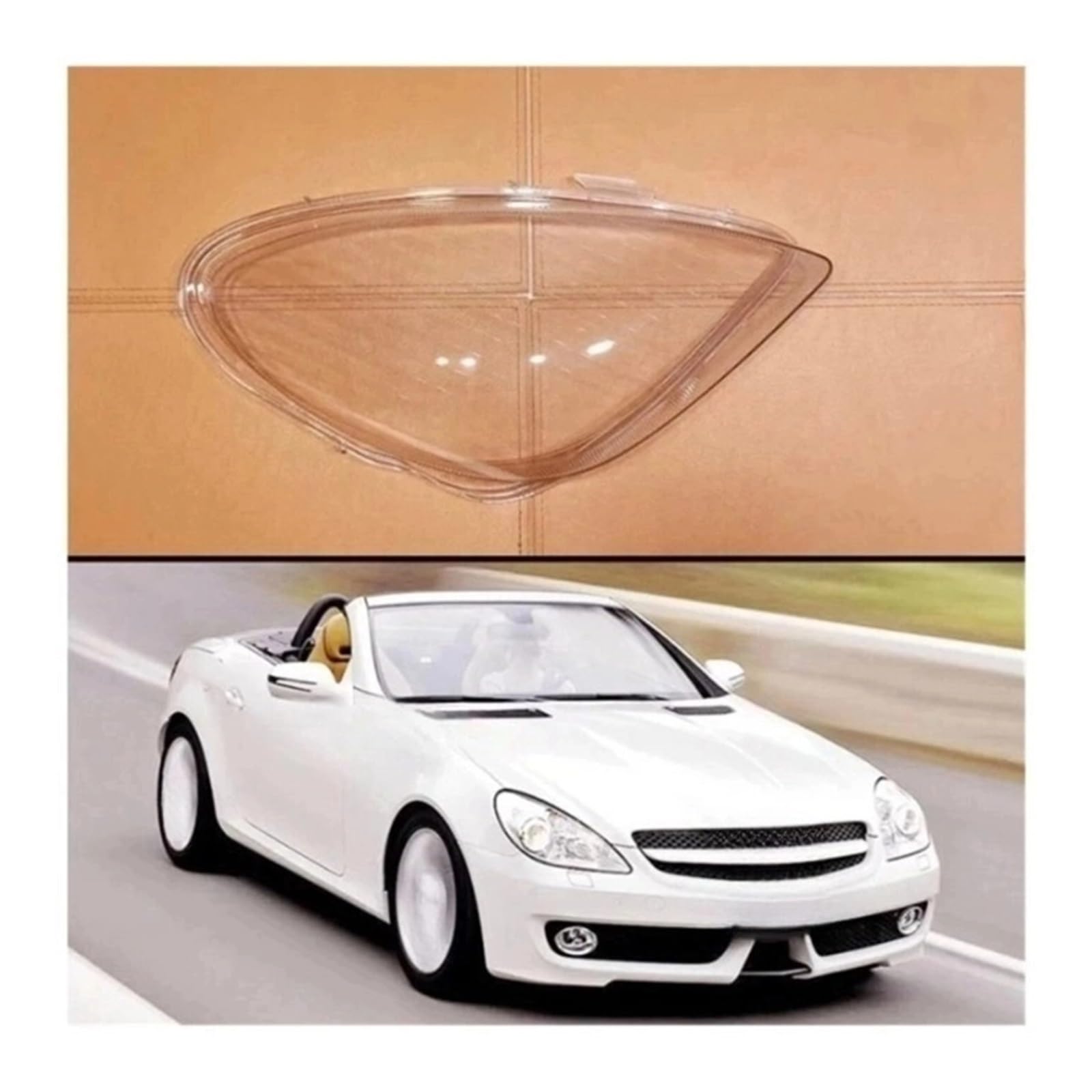 MOMOBP Auto-Scheinwerferabdeckung, Ersatz der vorderen Scheinwerferabdeckung, kompatibel for Mercedes-Benz SLK 280/300/350 2004–2010, transparentes Glasgehäuse for Lampenschirm(Right side) von MOMOBP