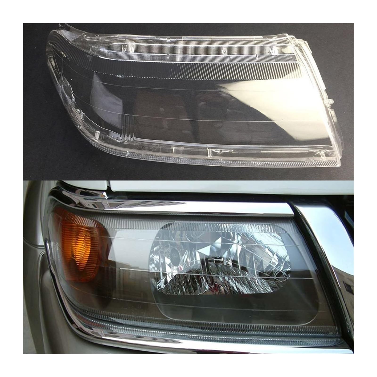 MOMOBP Auto-Scheinwerferabdeckung, Ersatz der vorderen Scheinwerferabdeckung, kompatibel for Mitsubishi Sport Pajero, transparentes Glasgehäuse for Lampenschirm(Right) von MOMOBP