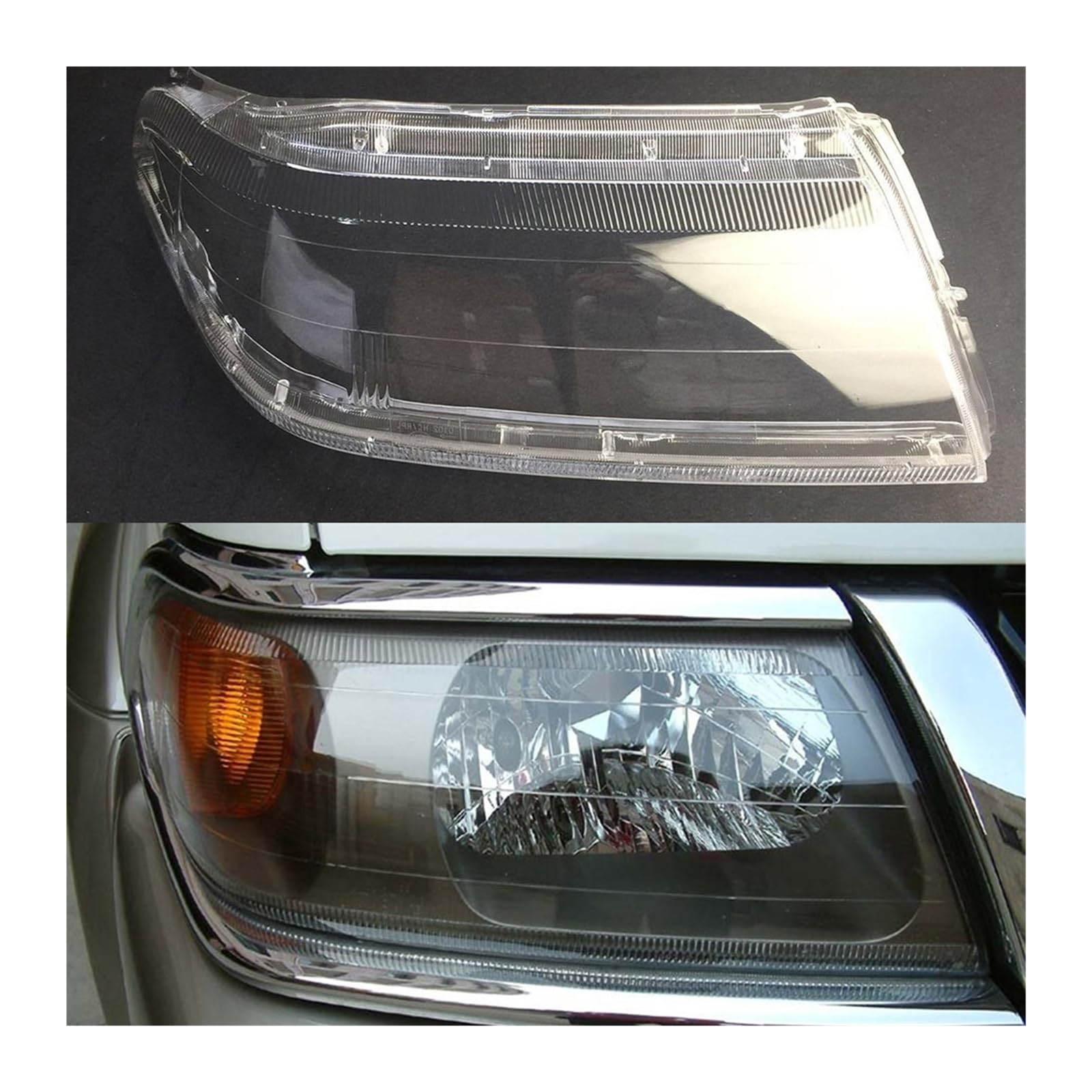 MOMOBP Auto-Scheinwerferabdeckung, Ersatz der vorderen Scheinwerferabdeckung, kompatibel for Mitsubishi Sport Pajero Race, transparentes Glasgehäuse for Lampenschirm(Left) von MOMOBP