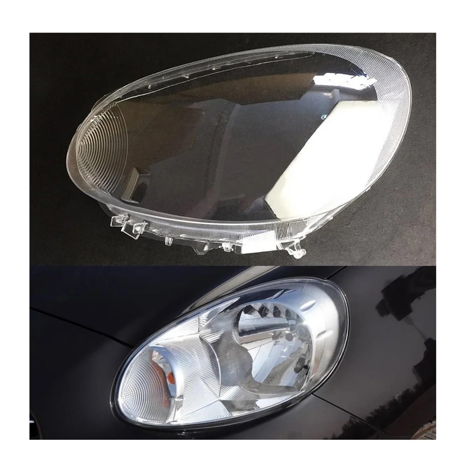 MOMOBP Auto-Scheinwerferabdeckung, Ersatz der vorderen Scheinwerferabdeckung, kompatibel for Nissan March Micra 2010–2015, transparentes Glasgehäuse for Lampenschirm(Left Side) von MOMOBP