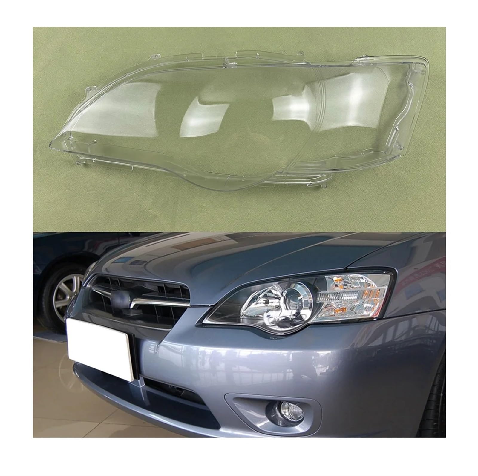 MOMOBP Auto-Scheinwerferabdeckung, Ersatz der vorderen Scheinwerferabdeckung, kompatibel for Subaru Legacy 2003 2004 2005, transparentes Glasgehäuse for Lampenschirm(Left) von MOMOBP