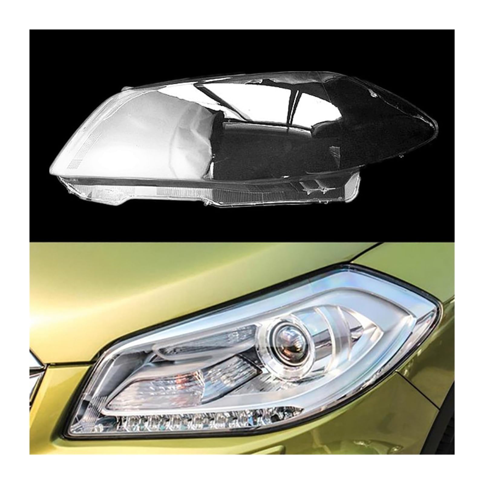 MOMOBP Auto-Scheinwerferabdeckung, Ersatz der vorderen Scheinwerferabdeckung, kompatibel for Suzuki S-Cross 2015 2016 2017, transparentes Glasgehäuse for Lampenschirm(Left) von MOMOBP