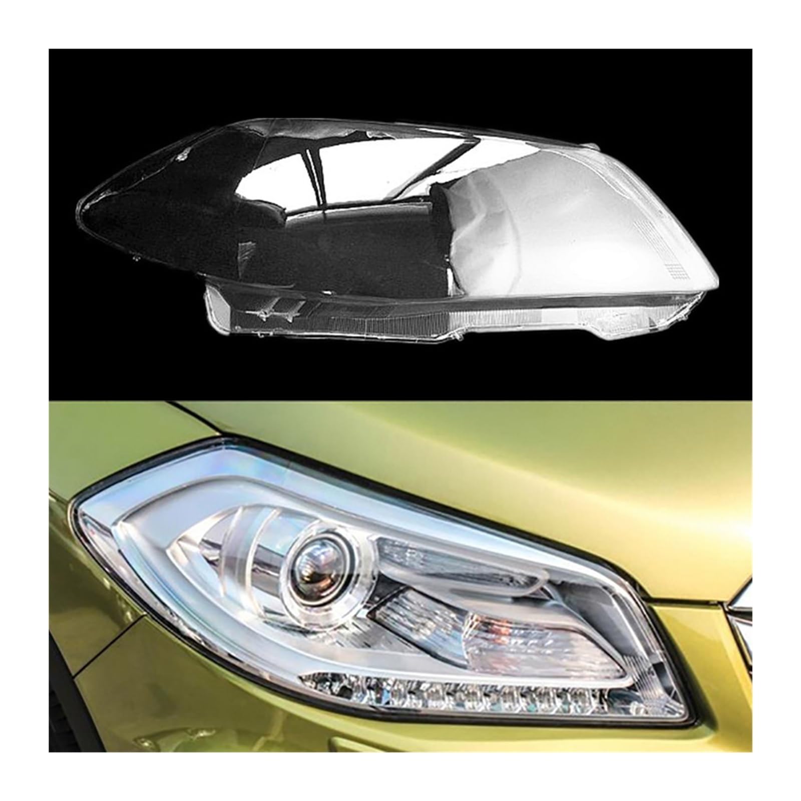 MOMOBP Auto-Scheinwerferabdeckung, Ersatz der vorderen Scheinwerferabdeckung, kompatibel for Suzuki S-Cross 2015 2016 2017, transparentes Glasgehäuse for Lampenschirm(Right) von MOMOBP