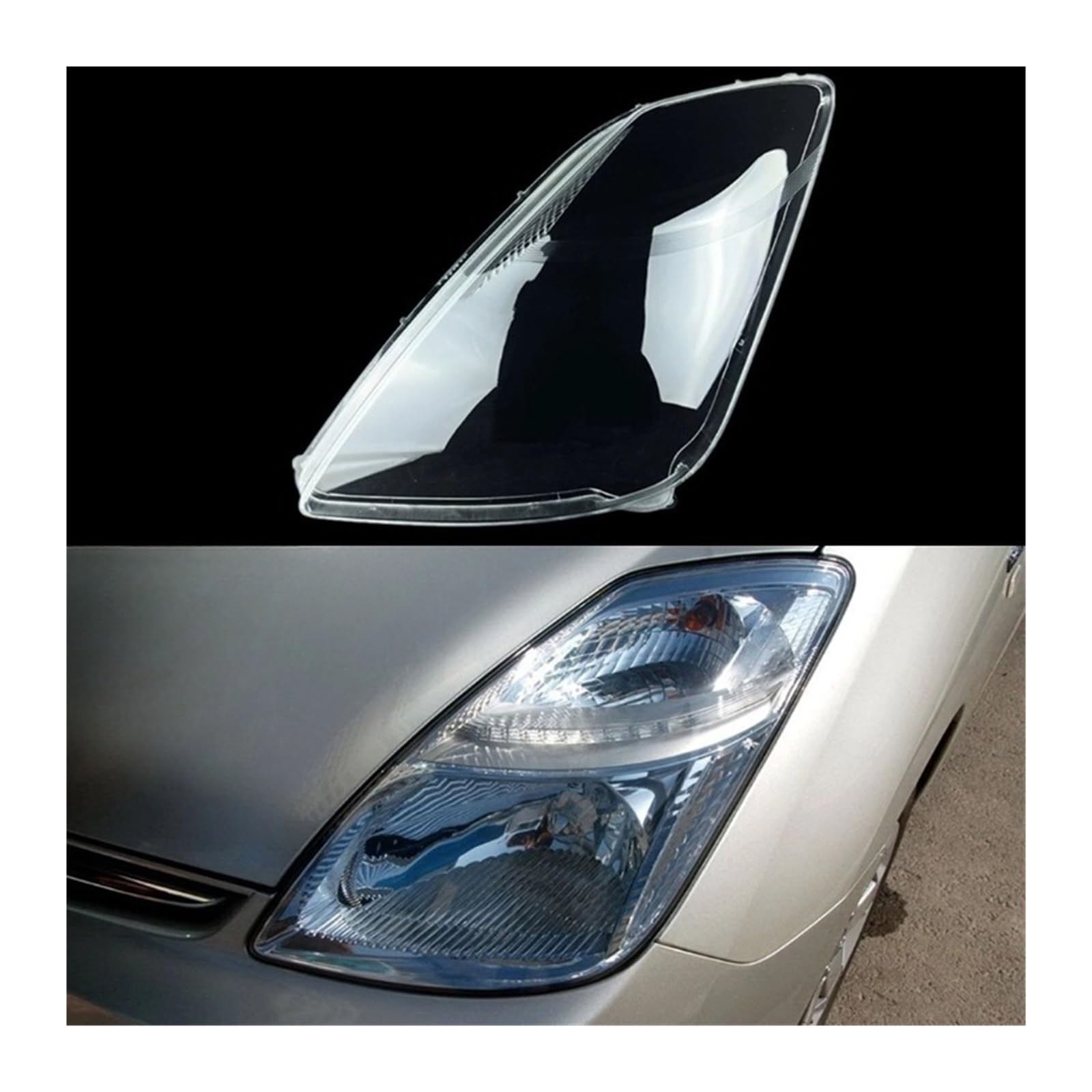 MOMOBP Auto-Scheinwerferabdeckung, Ersatz der vorderen Scheinwerferabdeckung, kompatibel for Toyota Prius 2005 2006, transparentes Glasgehäuse for Lampenschirm(Left) von MOMOBP