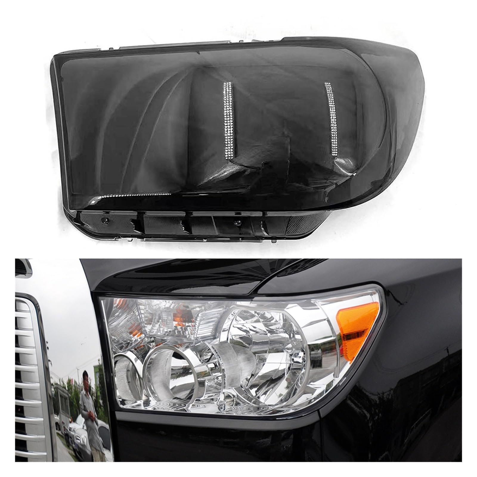 MOMOBP Auto-Scheinwerferabdeckung, Ersatz der vorderen Scheinwerferabdeckung, kompatibel for Toyota Tundra 2007–2013, transparentes Glasgehäuse for Lampenschirm(Left) von MOMOBP