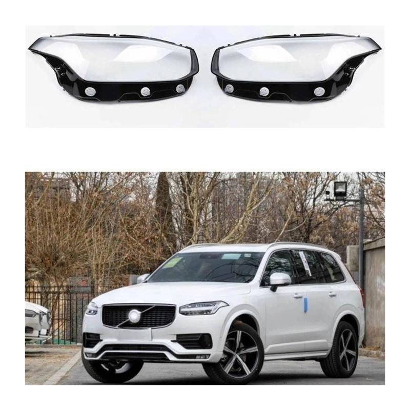 MOMOBP Auto-Scheinwerferabdeckung, Ersatz der vorderen Scheinwerferabdeckung, kompatibel for Volvo XC90 2015–2022, transparentes Glasgehäuse for Lampenschirm(Right) von MOMOBP