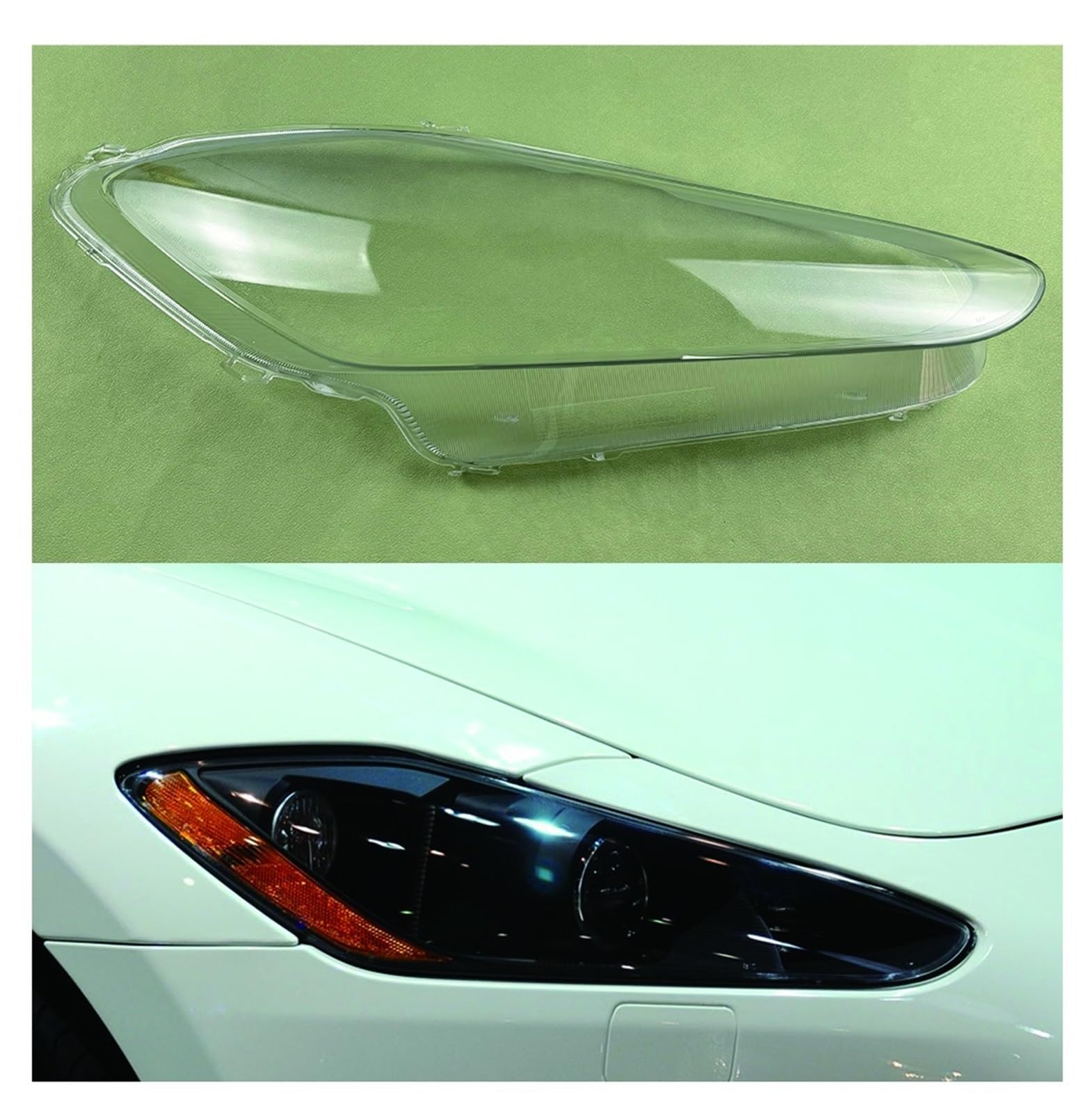 MOMOBP Auto-Scheinwerferabdeckung, Ersatz der vorderen Scheinwerferabdeckung, kompatibel mit Maserati Granturismo GT 2009~2012, transparentes Glasgehäuse for Lampenschirm(Right) von MOMOBP