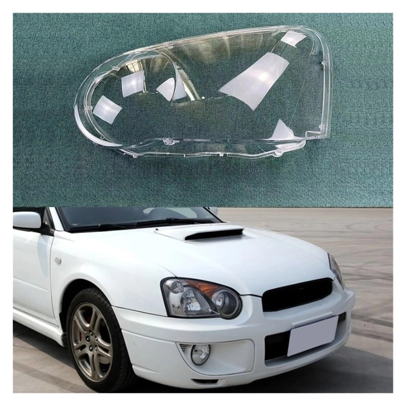 MOMOBP Auto-Scheinwerfergehäuse, Scheinwerfer-Objektivabdeckung, transparenter Lampenschirm, Lampenschale, Glas, Lichtermaske, kompatibel mit Subaru Impreza 2003 2004 2005(Left and Right) von MOMOBP