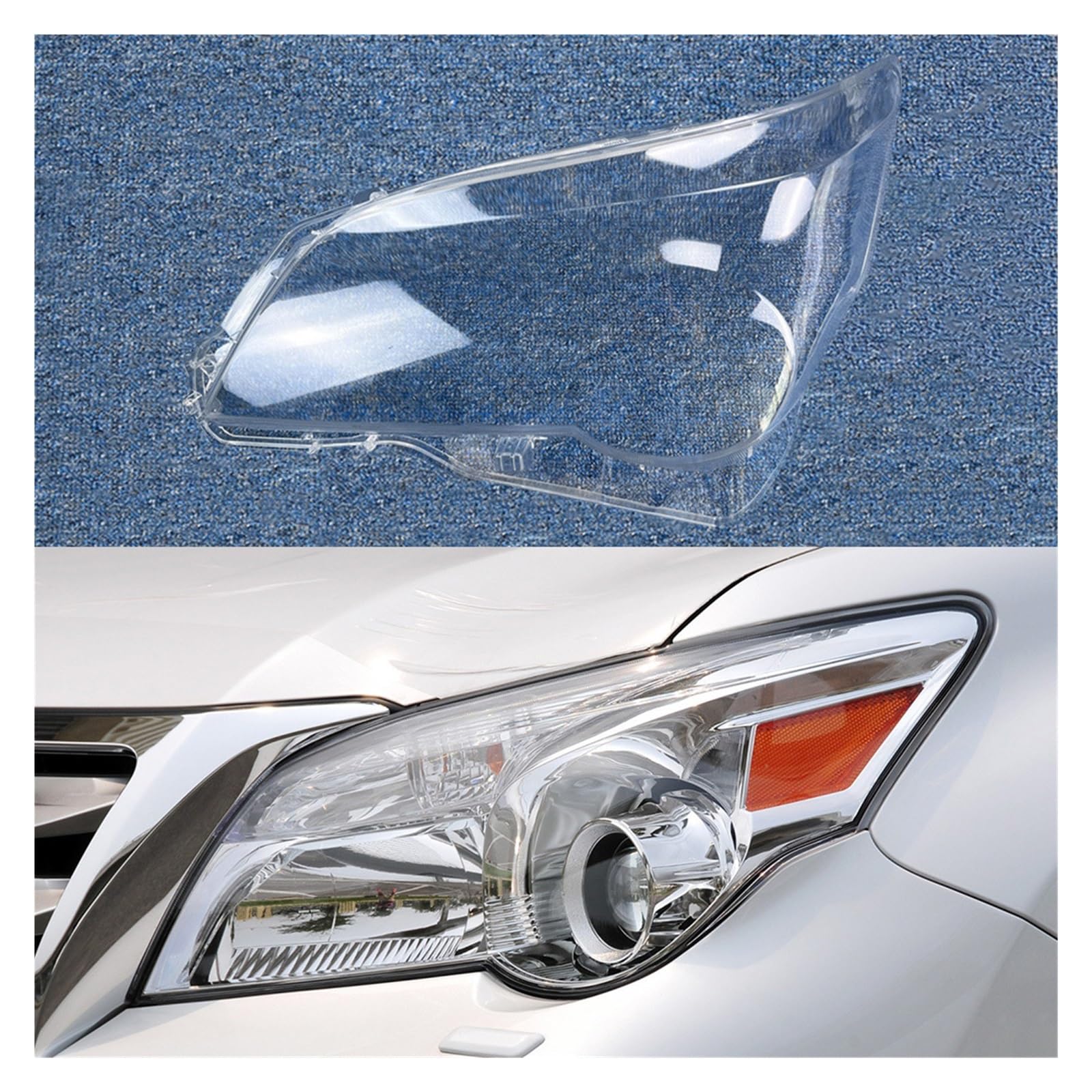 MOMOBP Auto-Scheinwerfergehäuse, kompatibel mit Lexus GX GX400 GX460 2010 2011 2012, Auto-Frontscheinwerfer-Objektivabdeckung, Lampenschirm, Glas, Lampenabdeckungskappen(Left) von MOMOBP