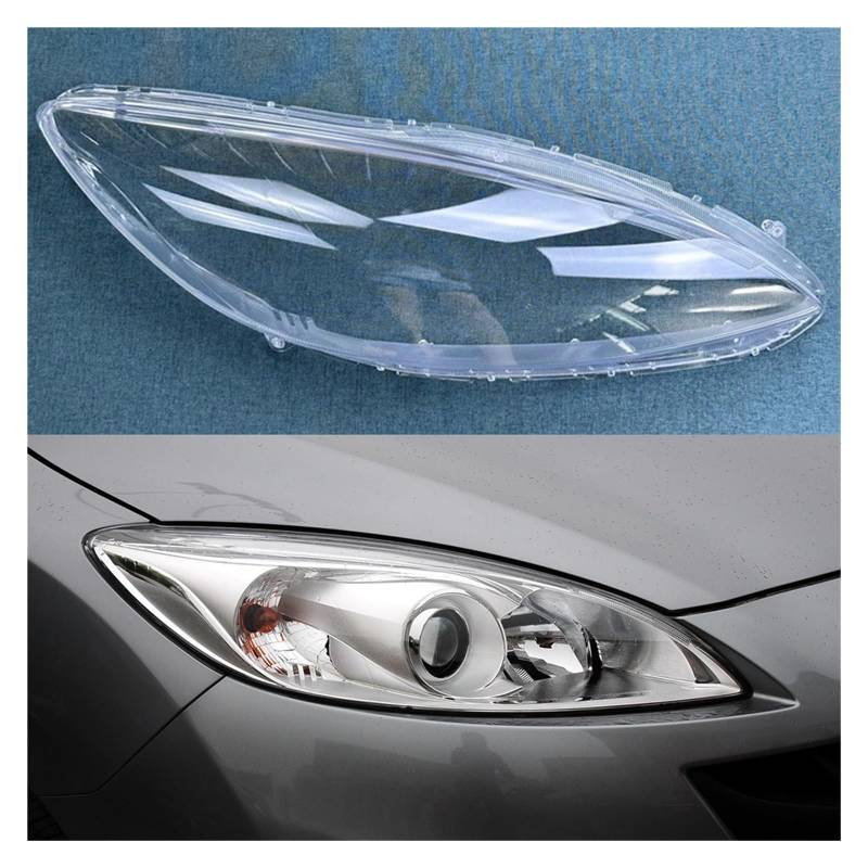 MOMOBP Auto-Scheinwerfergehäuse, kompatibel mit Mazda 5 2011 2012 2013, Auto-Frontscheinwerfer-Abdeckung, Glas, Lampenschale, Linse, Glaskappen, Licht, Lampenschirm(Right) von MOMOBP