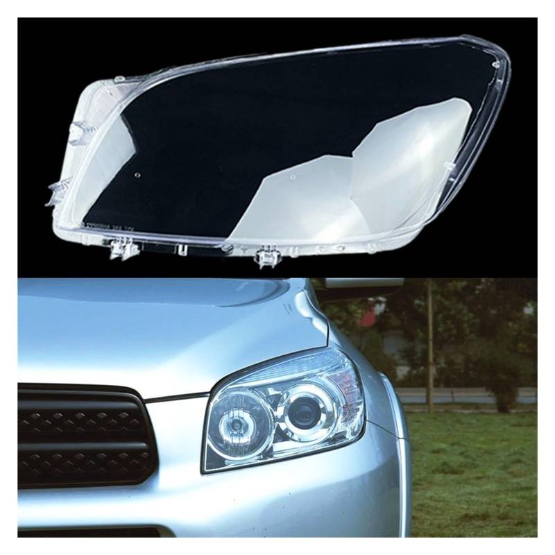 MOMOBP Auto-Scheinwerfergehäuse, kompatibel mit Toyota Rav4 2005–2008, Auto-Frontscheinwerfer-Abdeckung, Lichtglas-Linsenkappen, transparente Lampenschirmschale(Left) von MOMOBP