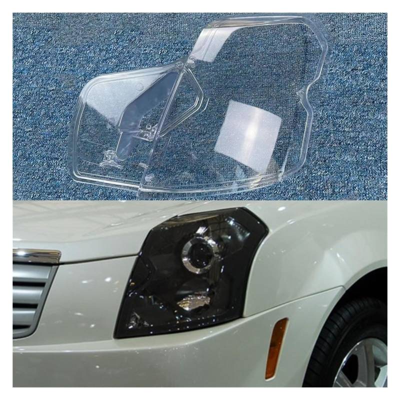 MOMOBP Auto-Scheinwerferkappen, kompatibel mit Cadillac CTS 2005 2006, Auto-Frontscheinwerfer-Objektivabdeckung, Lampenschirm, Lampenabdeckung, Scheinwerfer-Licht-Glasschale(Left) von MOMOBP