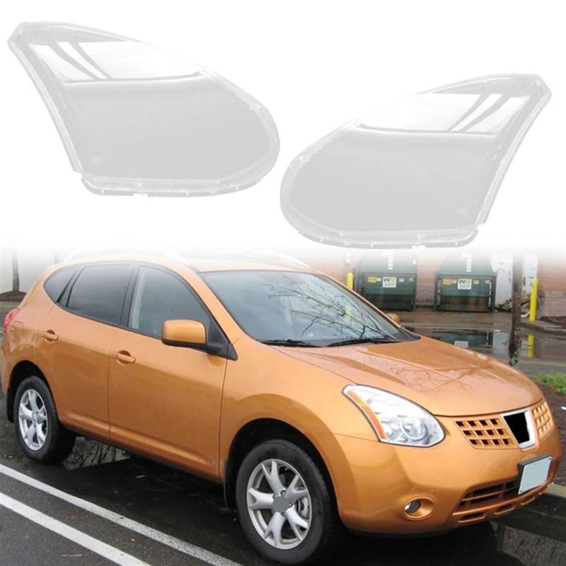 MOMOBP Auto-Scheinwerferschale, kompatibel mit Nissan Rogue X-Trail 2008–2013, Lampenschirm, transparente Linsenabdeckung, Scheinwerferabdeckung(A pair) von MOMOBP