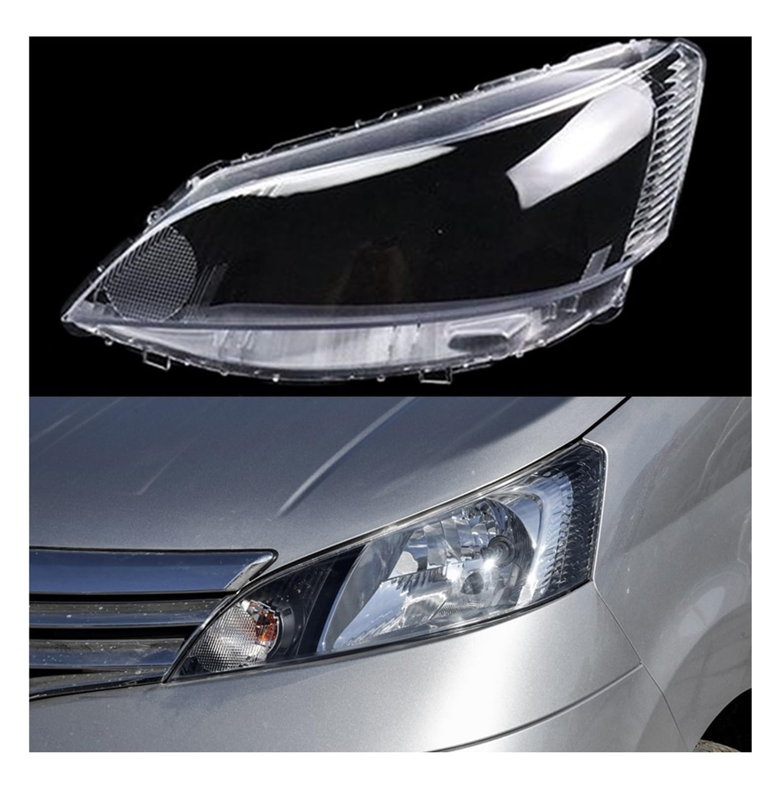 MOMOBP Autogehäuse-Scheinwerferkappen, kompatibel for Nissan NV200 2010–2018, Frontscheinwerfer-Objektivabdeckung, Lampenschirm, Lampenabdeckung, Kopflampen-Licht-Glasschale(Left) von MOMOBP