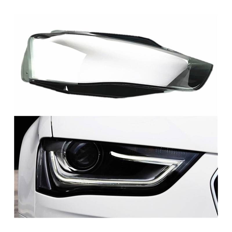 MOMOBP Autoscheinwerferabdeckung, Austausch der Frontscheinwerferabdeckung, kompatibel for Audi A4 A4L B8PA B9 2013 2014 2015, transparentes Glasgehäuse for Lampenschirm(Right) von MOMOBP