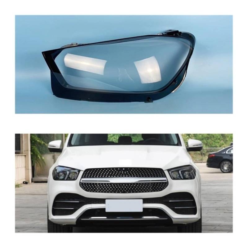 MOMOBP Autoscheinwerferabdeckung, Ersatz der Frontscheinwerferabdeckung, kompatibel for Mercedes-Benz GLE 2020 2021 2022 2023, transparentes Glasgehäuse for Lampenschirm(Left) von MOMOBP